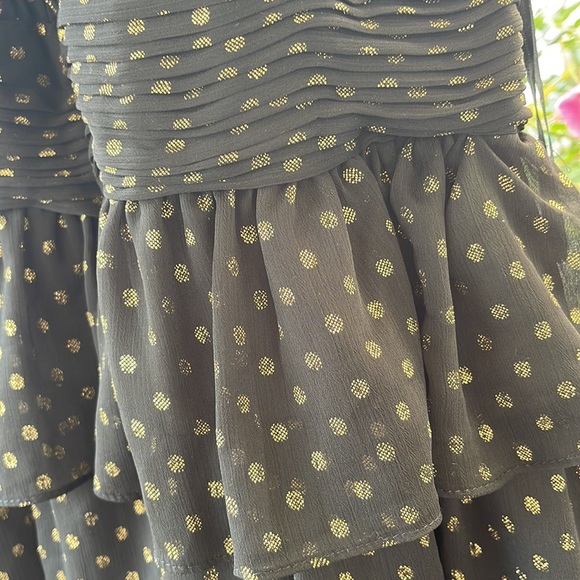 Mac Duggal - Layered Polka Dot Halter Cocktail Dress - Size 8 - Picture 7 of 17